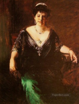William Merritt Chase Painting - Portrait of Mrs William Merritt Chase William Merritt Chase